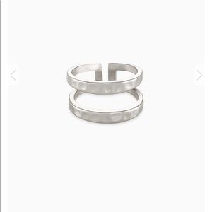 Zorte Double Band Ring In Silver size 6